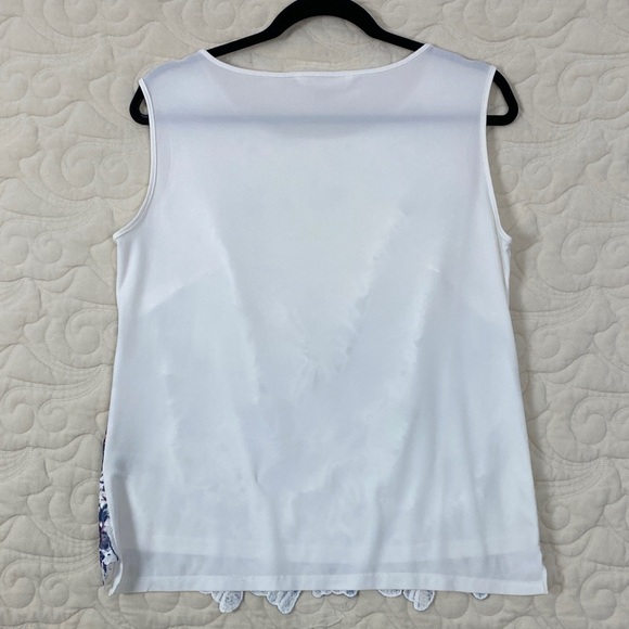 Peter Nygard White and Purple Floral Lace Blouse Set - Picture 8 of 15